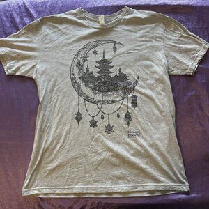 Castle Moon Japan Magic Graphic Tee XL Fantasy T-Shirt Hot Topic Unisex USA